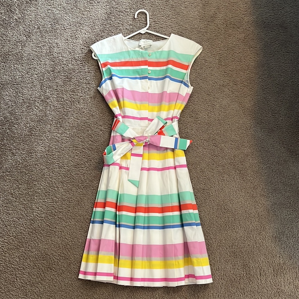 Kate Spade Multi Cape Stripe Dress
